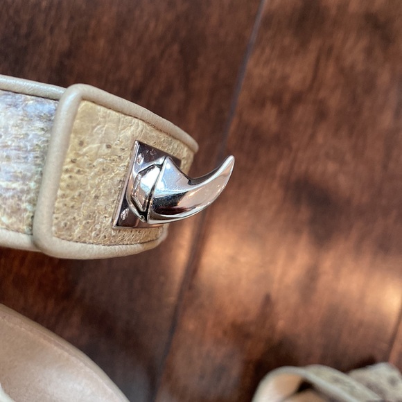 Givenchy Animal Print Silver Claw Sandal Ankle Strap Heel - Picture 3 of 11